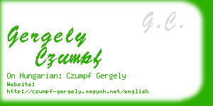 gergely czumpf business card